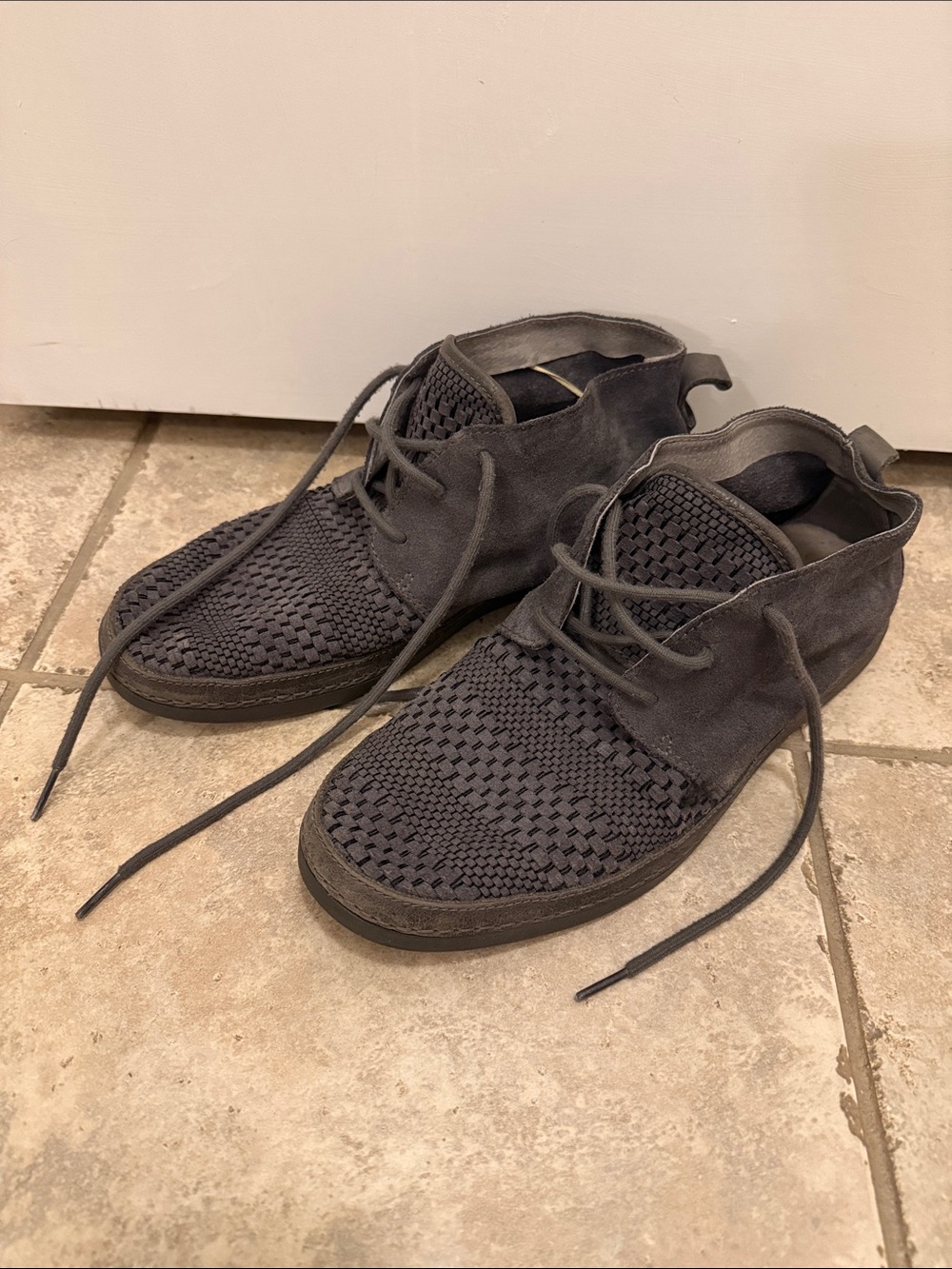 UGG Deklan Weave Suede & Knit Chukka Boots
